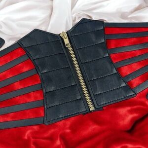 Retro Style Black Elastic Faux Leather Waist Belt Wide Waistband‎ Gold Zipper